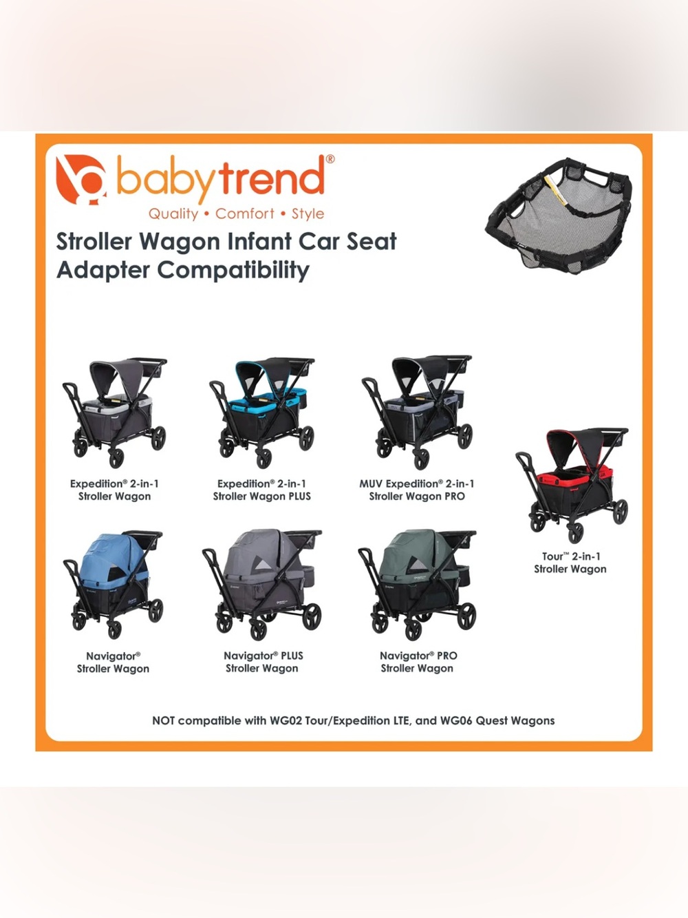 Baby Trend Stroller Wagon Infant Car Seat Adapter - Picture 8 of 12